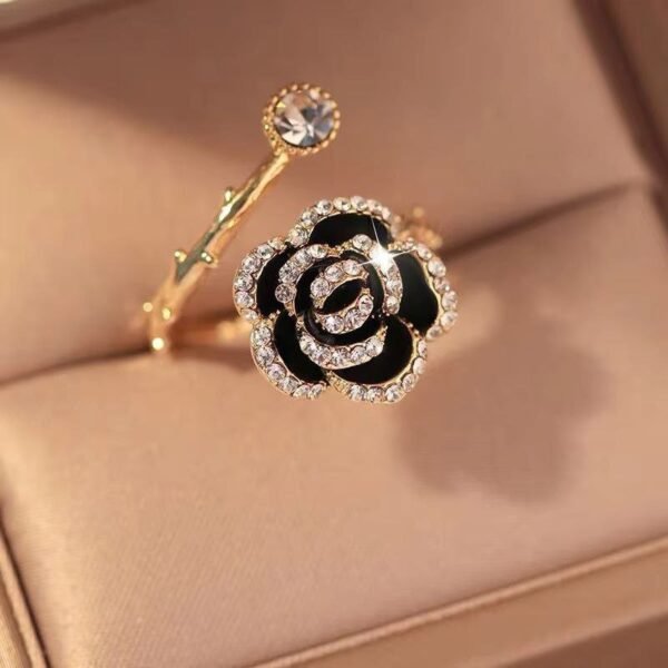 Black rose jewelry set - Image 4