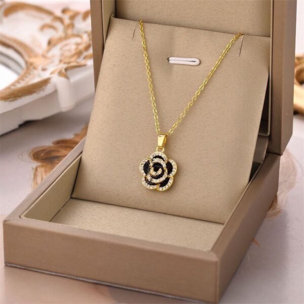 Black rose jewelry set - Image 2