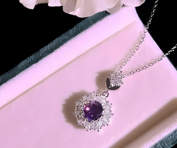 Pink+red / purple Stone jewelry set - Image 2